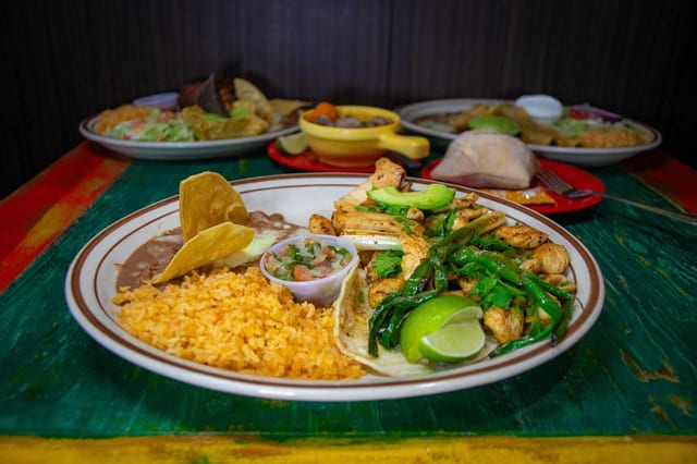 Chicken Fajita Taco Plate