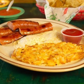 Smoked Sausage with Eggs